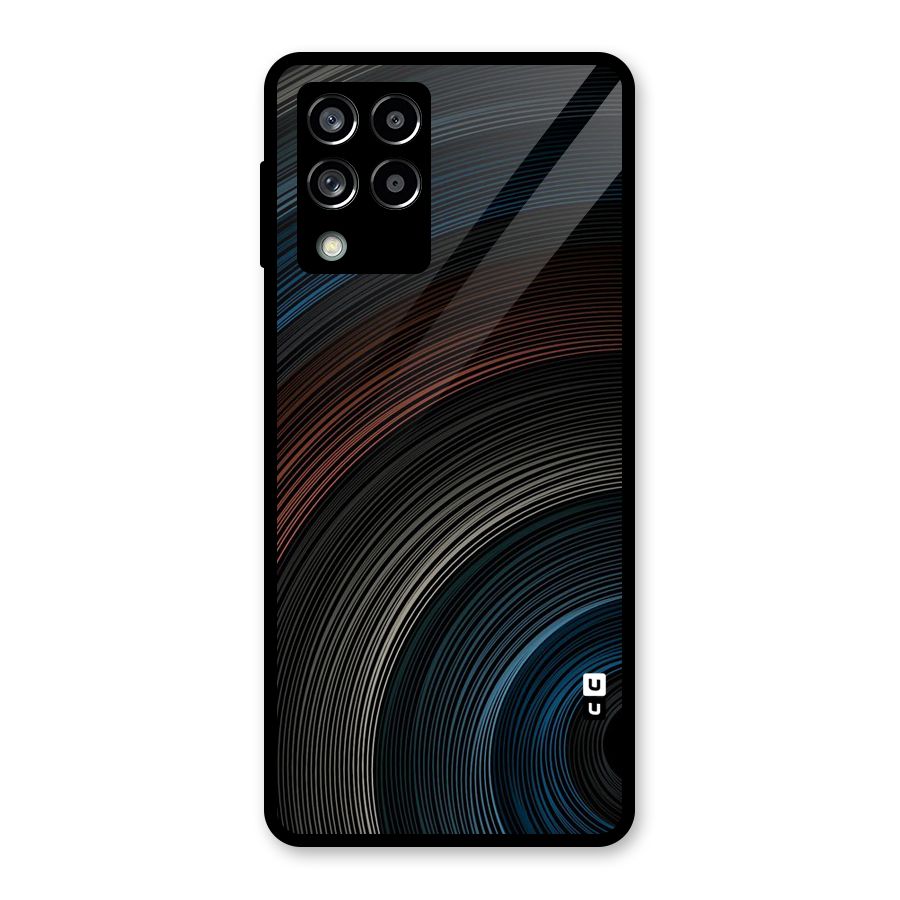 Dark Shade Swirls Glass Back Case for Galaxy M53 5G