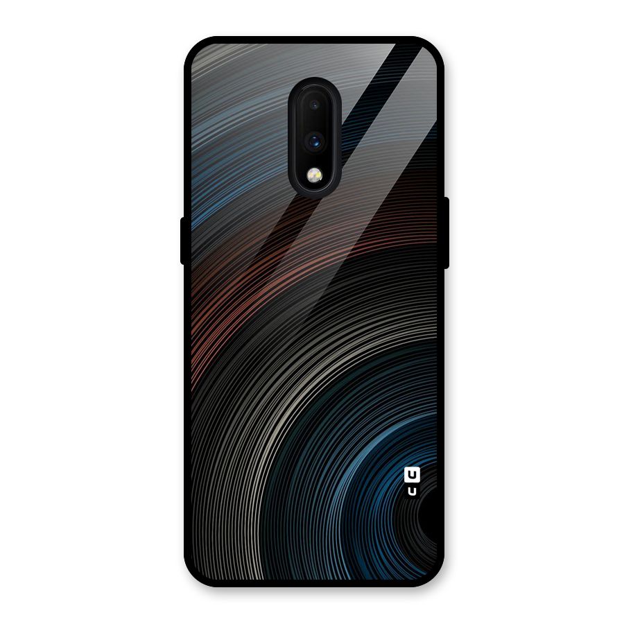 Dark Shade Swirls Glass Back Case for OnePlus 7