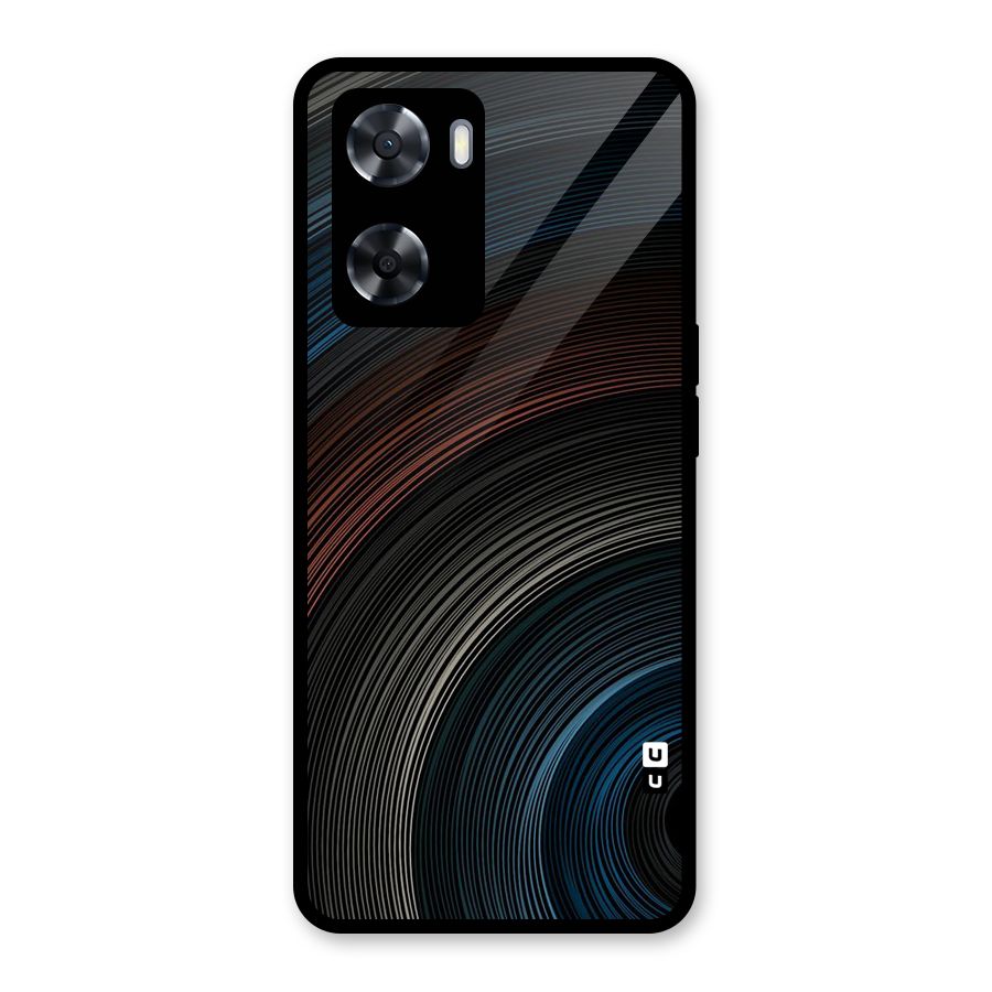 Dark Shade Swirls Glass Back Case for Oppo A57 2022
