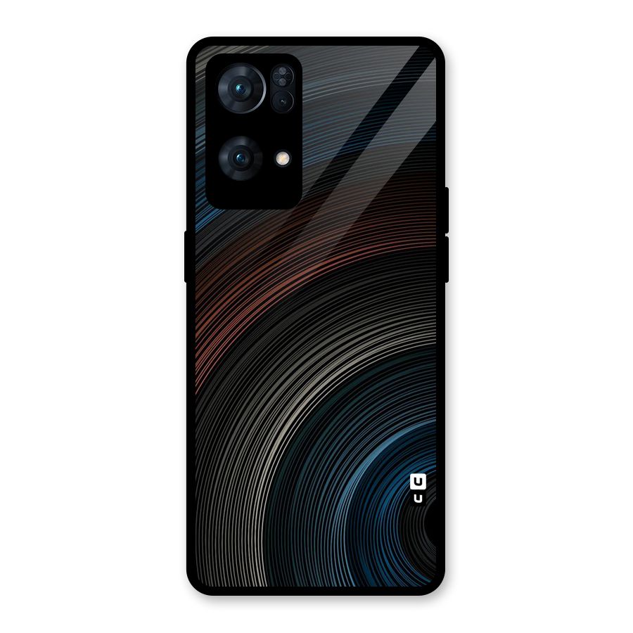 Dark Shade Swirls Glass Back Case for Oppo Reno7 Pro 5G