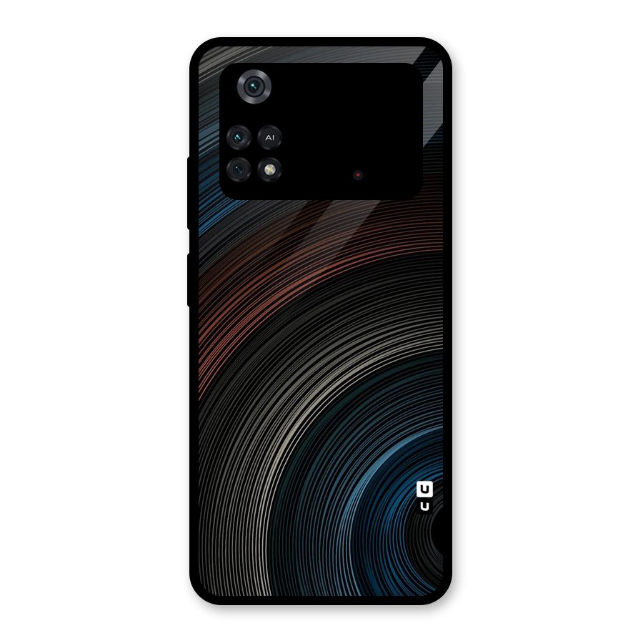 Dark Shade Swirls Glass Back Case for Poco M4 Pro 4G