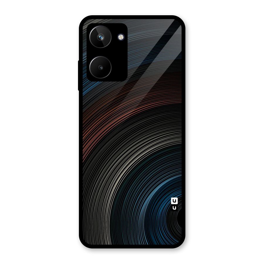 Dark Shade Swirls Glass Back Case for Realme 10