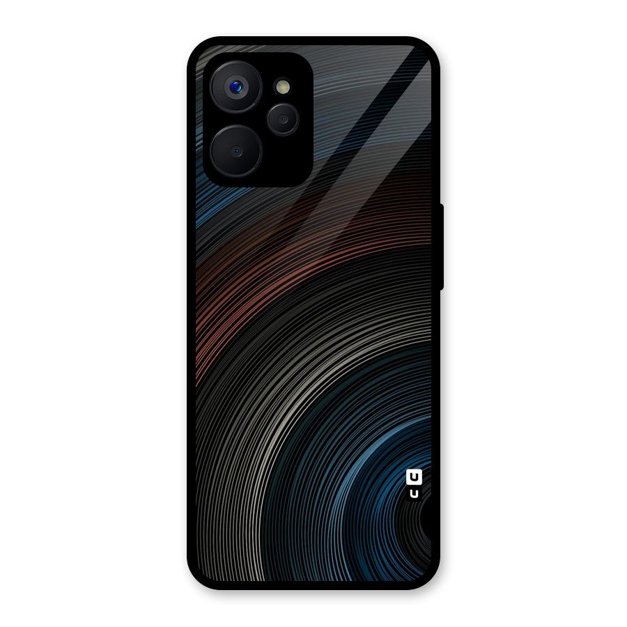 Dark Shade Swirls Glass Back Case for Realme 9i 5G