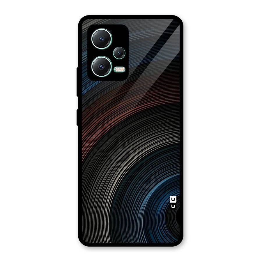 Dark Shade Swirls Glass Back Case for Redmi Note 12 5G