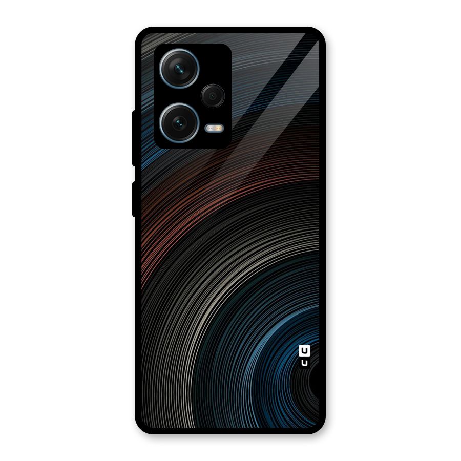 Dark Shade Swirls Glass Back Case for Redmi Note 12 Pro Plus 5G