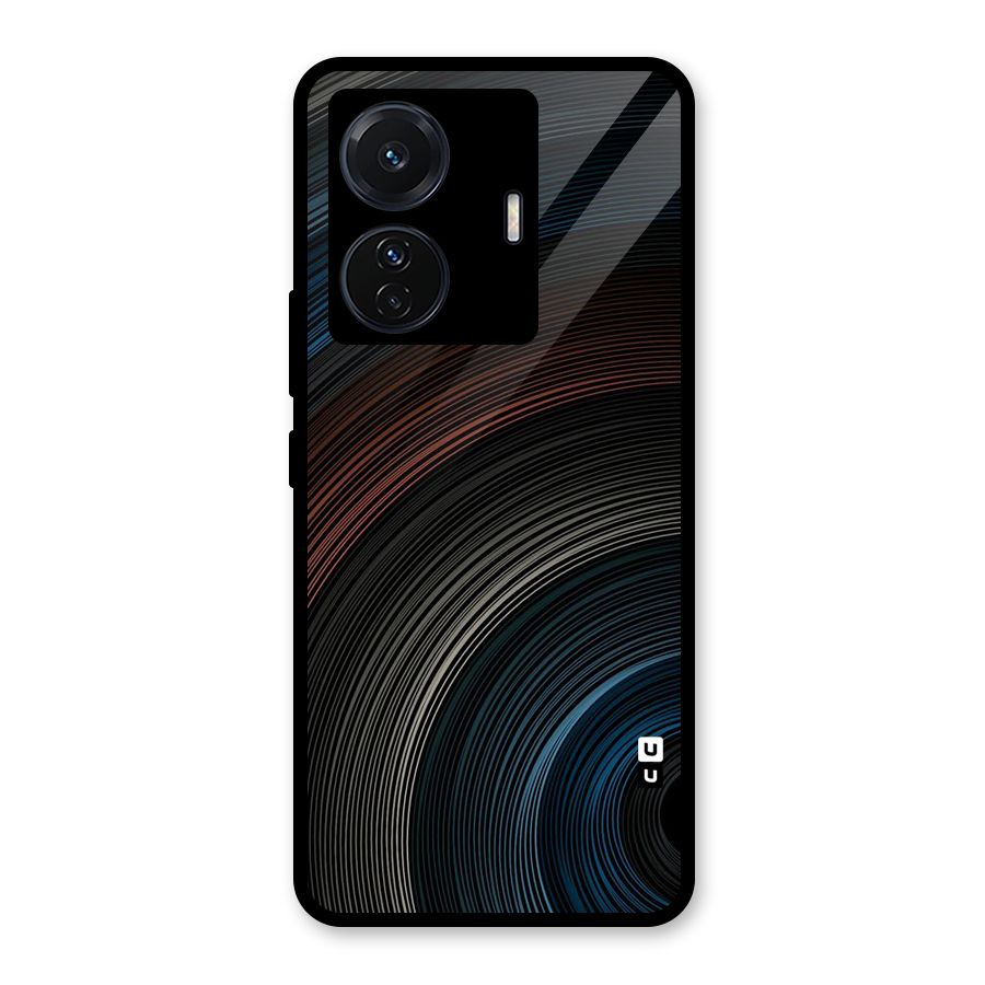 Dark Shade Swirls Glass Back Case for Vivo T1 Pro