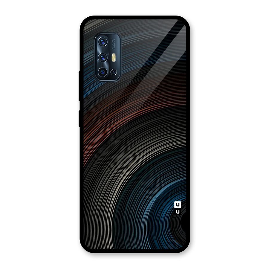 Dark Shade Swirls Glass Back Case for Vivo V17