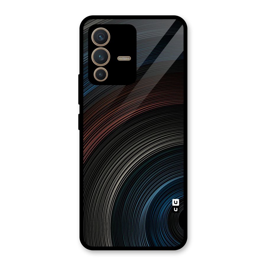 Dark Shade Swirls Glass Back Case for Vivo V23 5G