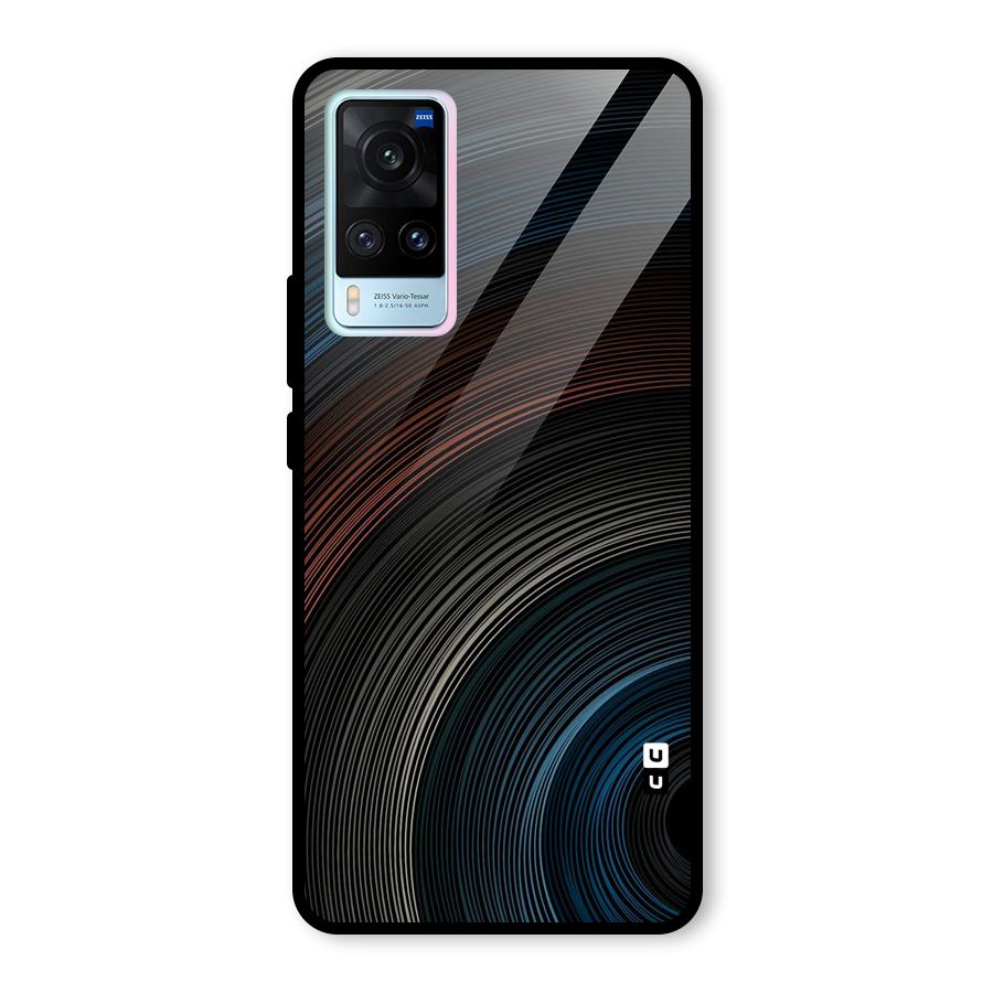 Dark Shade Swirls Glass Back Case for Vivo X60