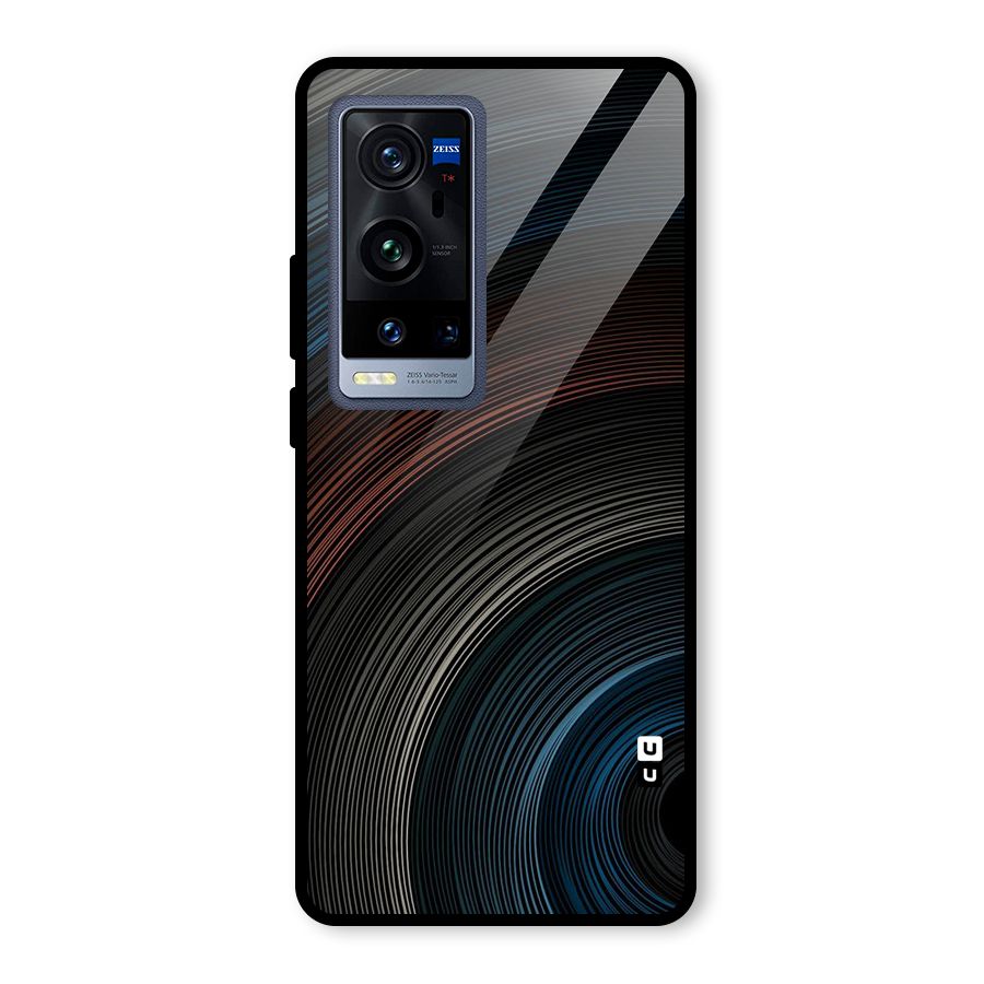 Dark Shade Swirls Glass Back Case for Vivo X60 Pro Plus