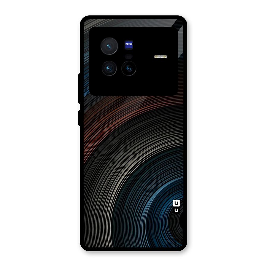 Dark Shade Swirls Glass Back Case for Vivo X80
