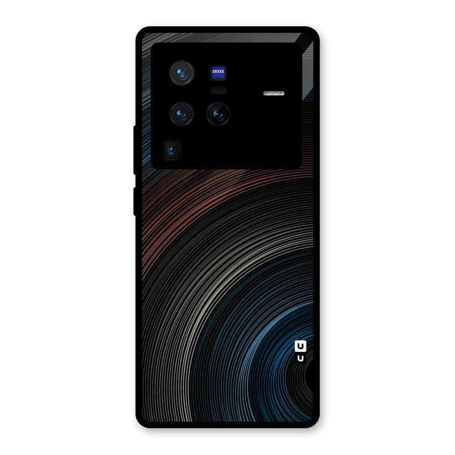 Dark Shade Swirls Glass Back Case for Vivo X80 Pro