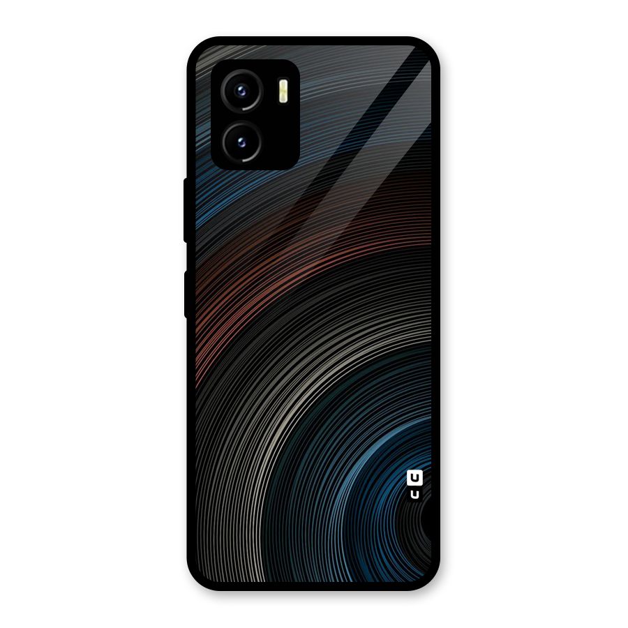 Dark Shade Swirls Glass Back Case for Vivo Y15s