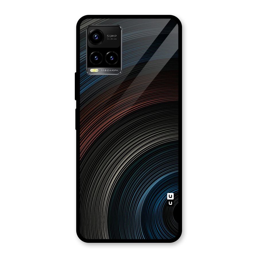 Dark Shade Swirls Glass Back Case for Vivo Y21T