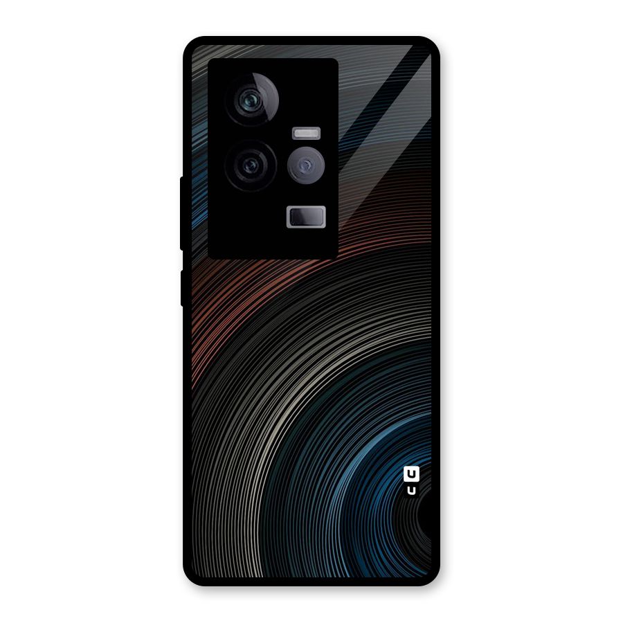 Dark Shade Swirls Glass Back Case for Vivo iQOO 11 5G