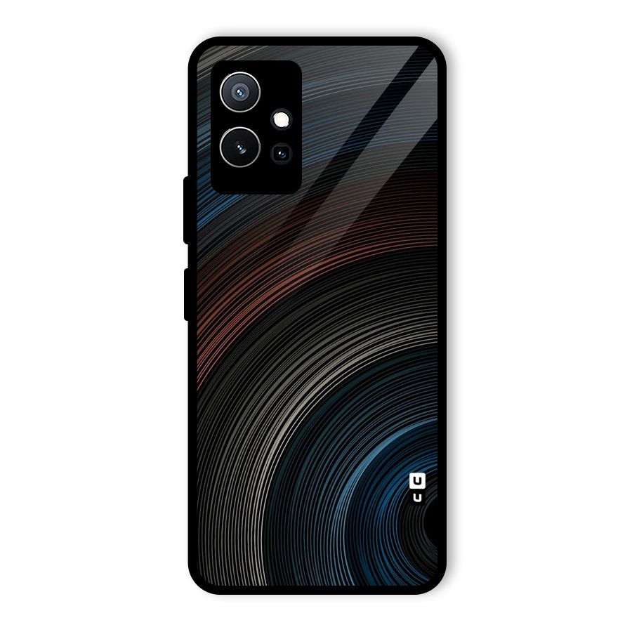 Dark Shade Swirls Glass Back Case for Vivo iQOO Z6