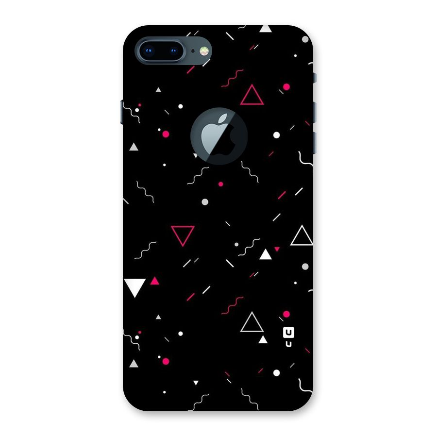 Dark Shapes Design Back Case for iPhone 7 Plus Logo Cut
