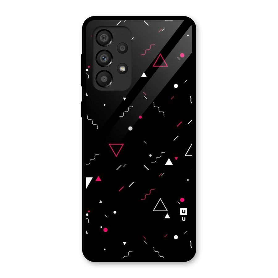 Dark Shapes Design Glass Back Case for Galaxy A33 5G