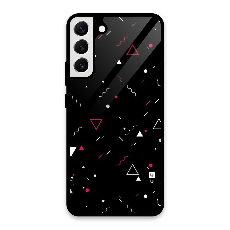 Dark Shapes Design Glass Back Case for Galaxy S22 Plus 5G