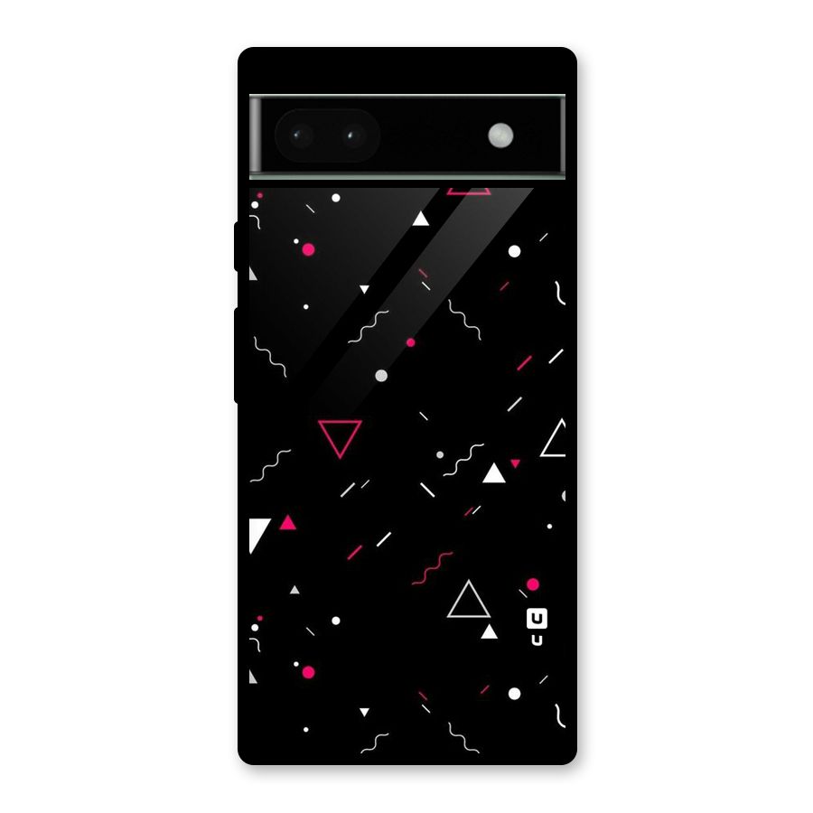 Dark Shapes Design Glass Back Case for Google Pixel 6a