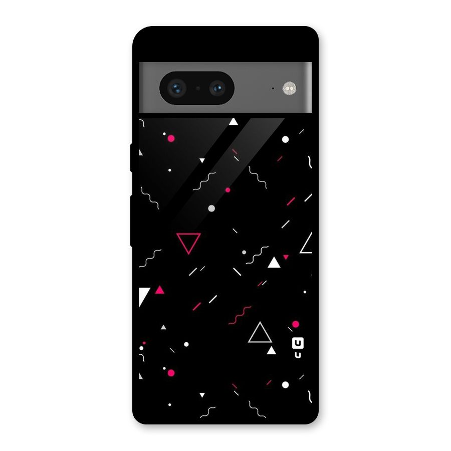 Dark Shapes Design Glass Back Case for Google Pixel 7