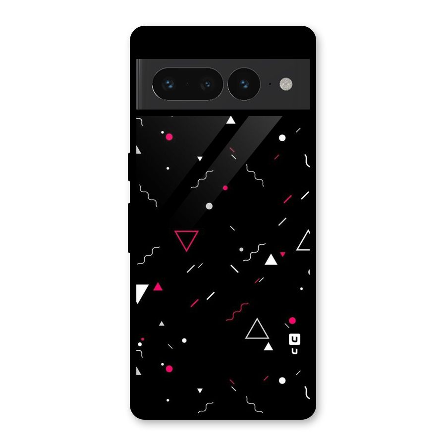 Dark Shapes Design Glass Back Case for Google Pixel 7 Pro