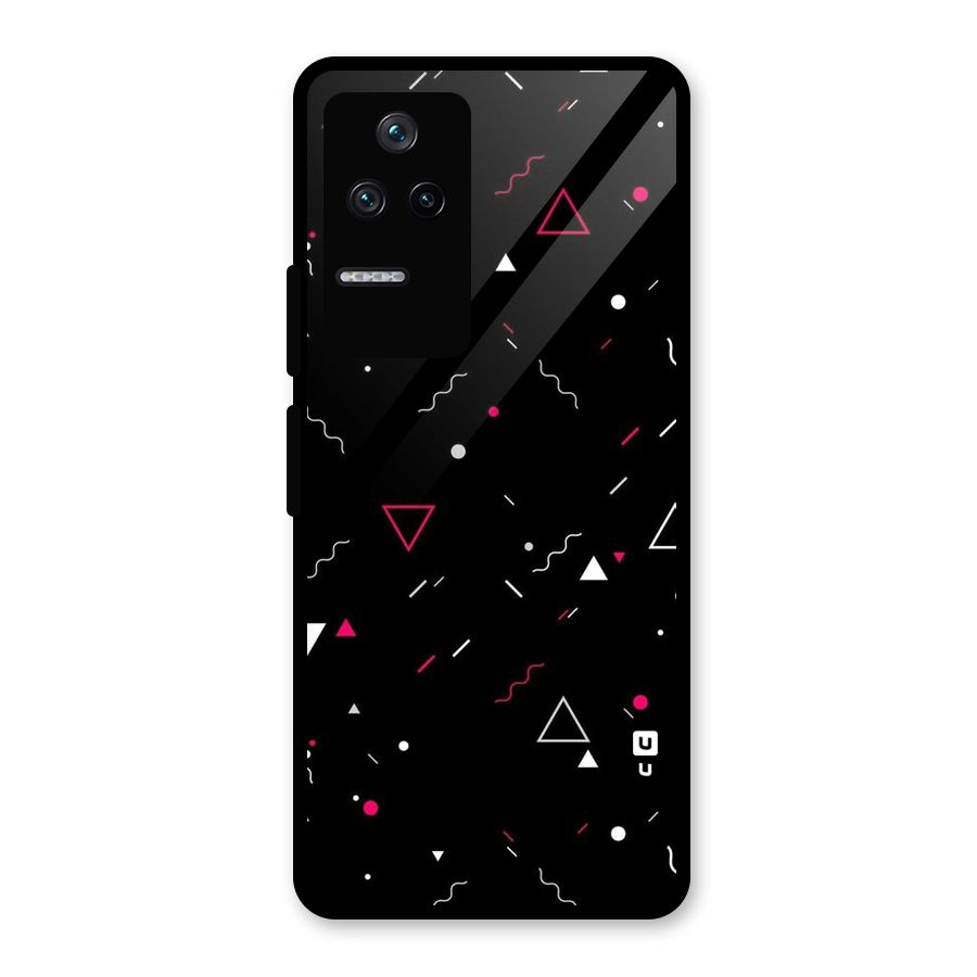 Dark Shapes Design Glass Back Case for Poco F4 5G