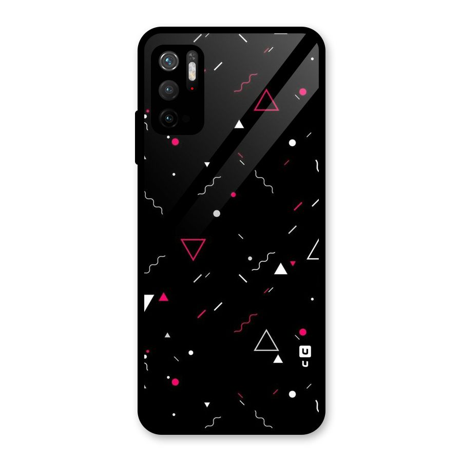Dark Shapes Design Glass Back Case for Poco M3 Pro 5G