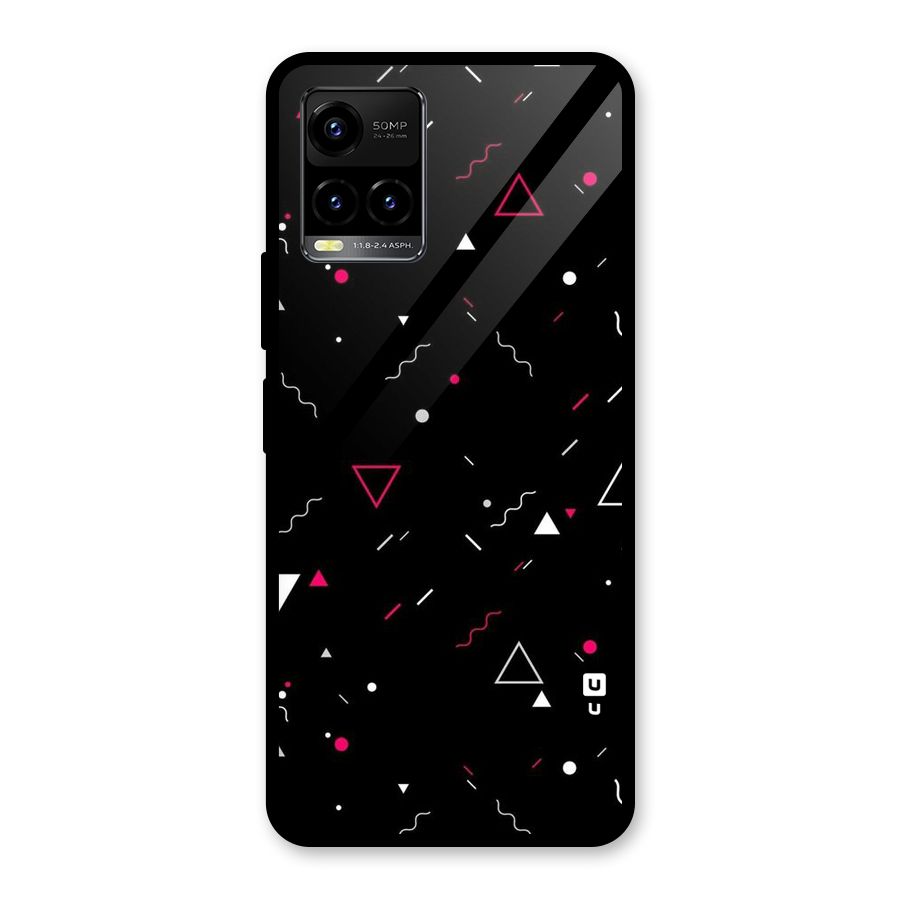 Dark Shapes Design Glass Back Case for Vivo Y21A