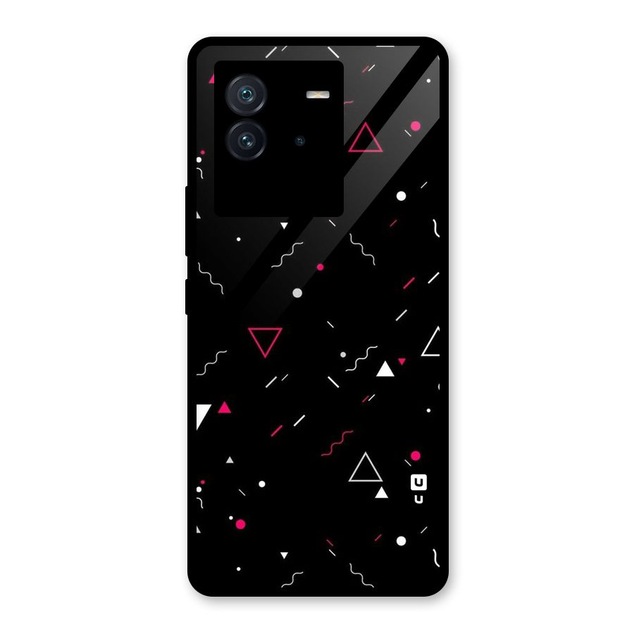 Dark Shapes Design Glass Back Case for Vivo iQOO Neo 6 5G