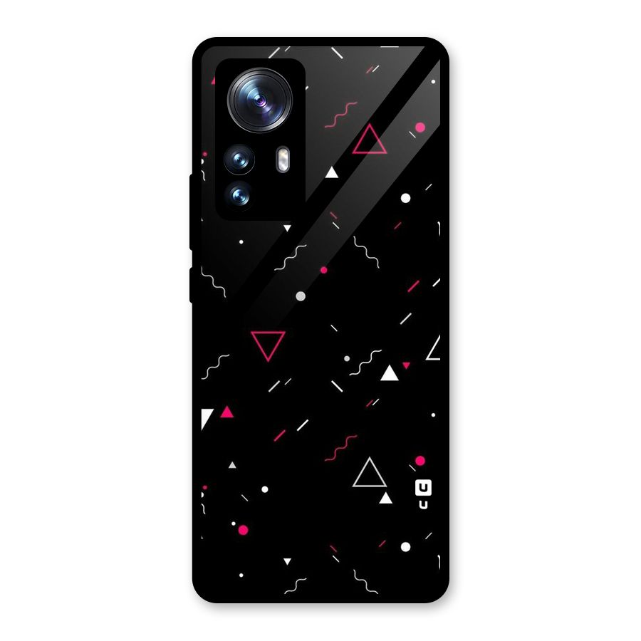 Dark Shapes Design Glass Back Case for Xiaomi 12 Pro
