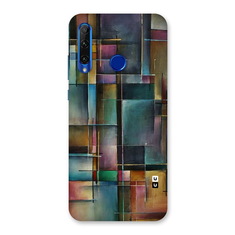 Dark Square Shapes Back Case for Honor 20i