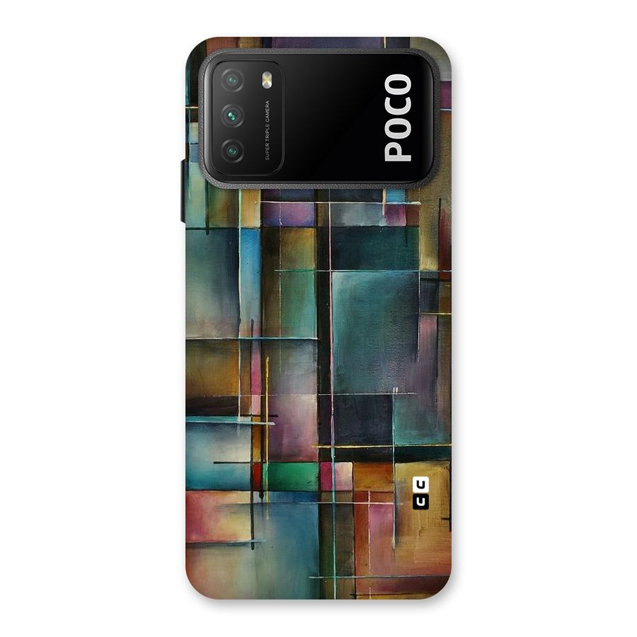 Dark Square Shapes Back Case for Poco M3