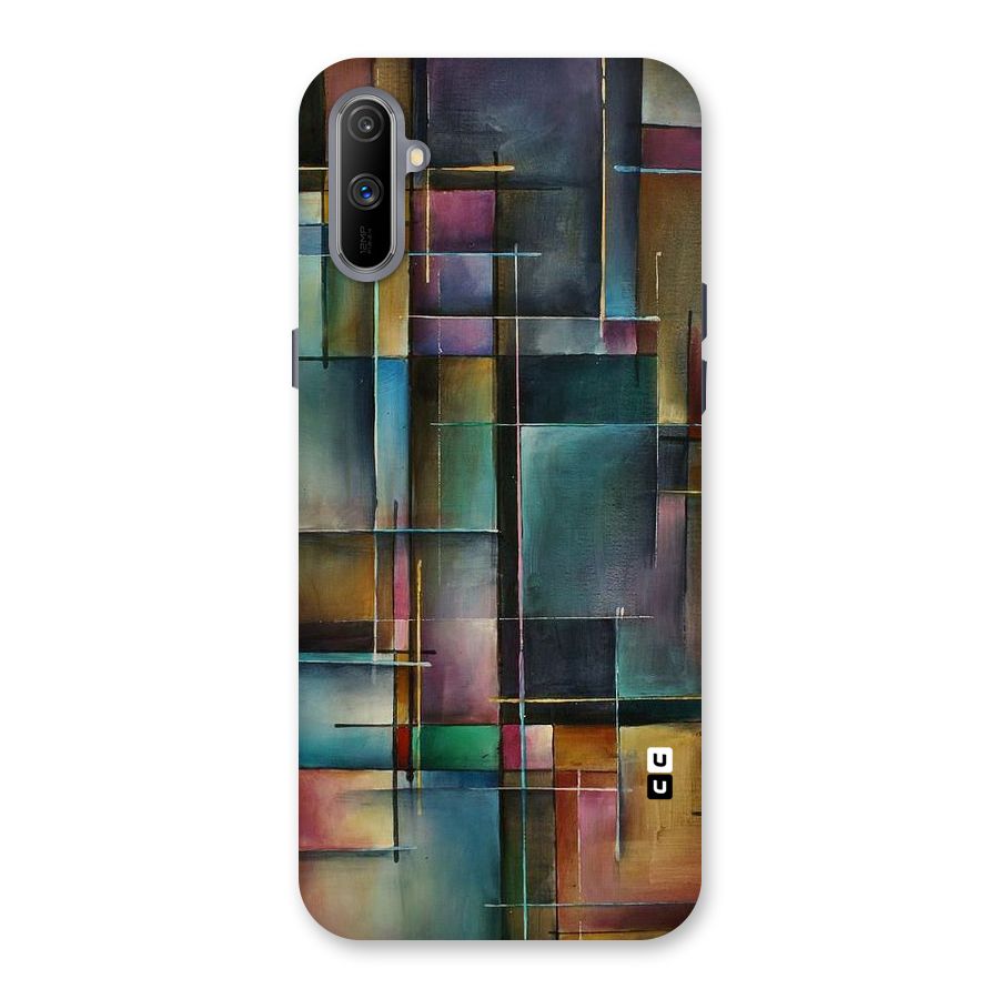 Dark Square Shapes Back Case for Realme C3