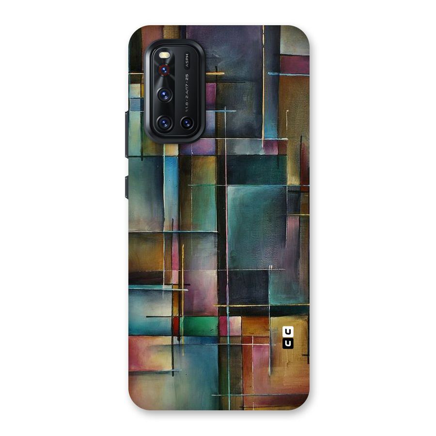 Dark Square Shapes Back Case for Vivo V19