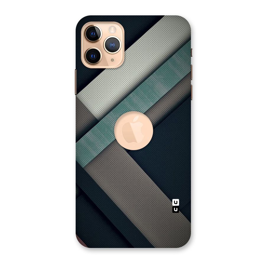 Dark Stripes Back Case for iPhone 11 Pro Max Logo Cut