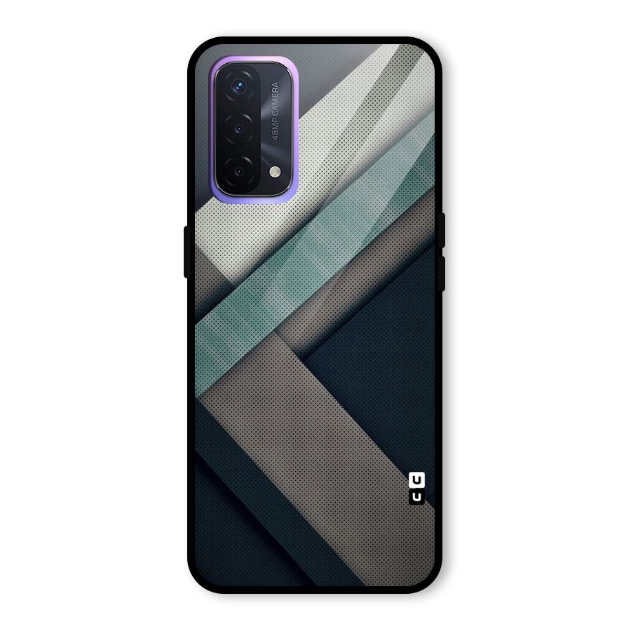 Dark Stripes Glass Back Case for Oppo A74 5G