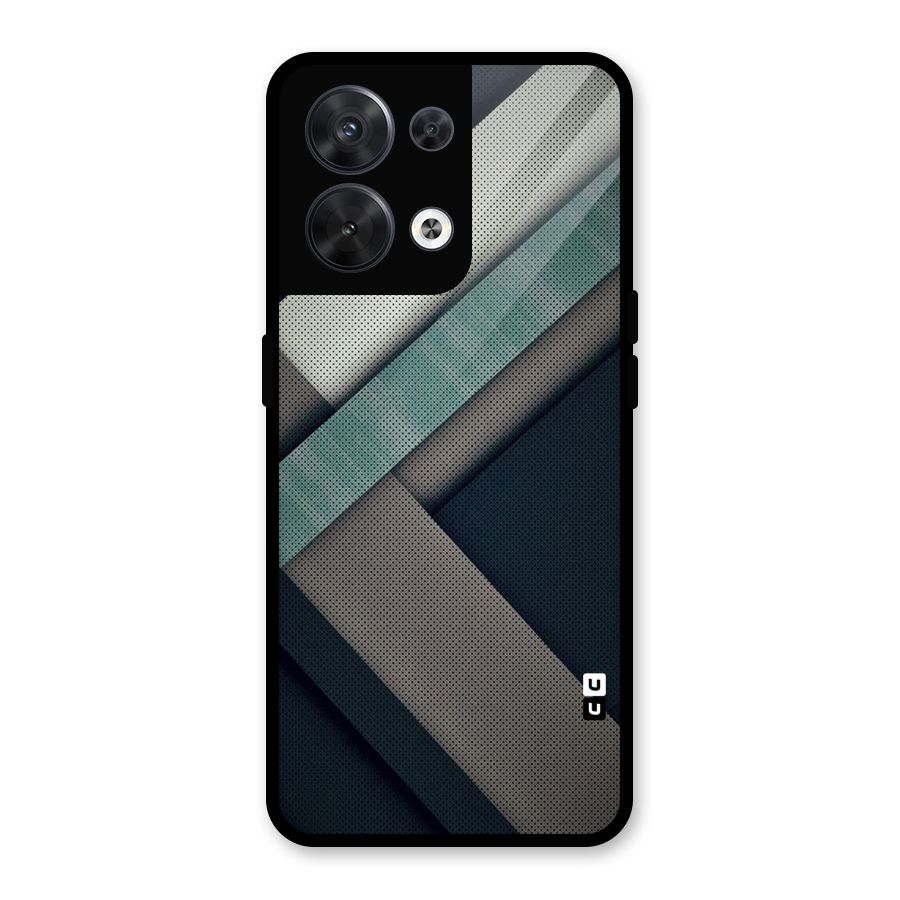 Dark Stripes Glass Back Case for Oppo Reno8 5G
