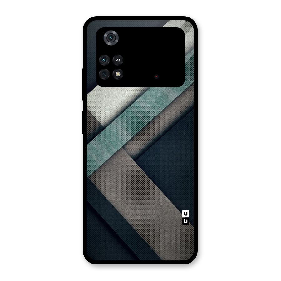 Dark Stripes Glass Back Case for Poco M4 Pro 4G