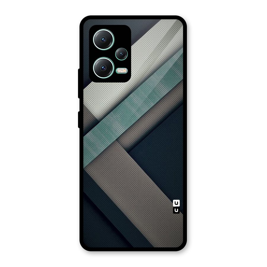 Dark Stripes Glass Back Case for Redmi Note 12 5G
