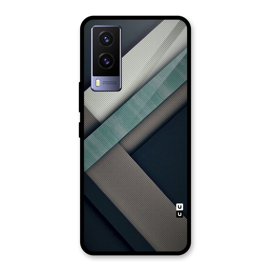 Dark Stripes Glass Back Case for Vivo V21e 5G