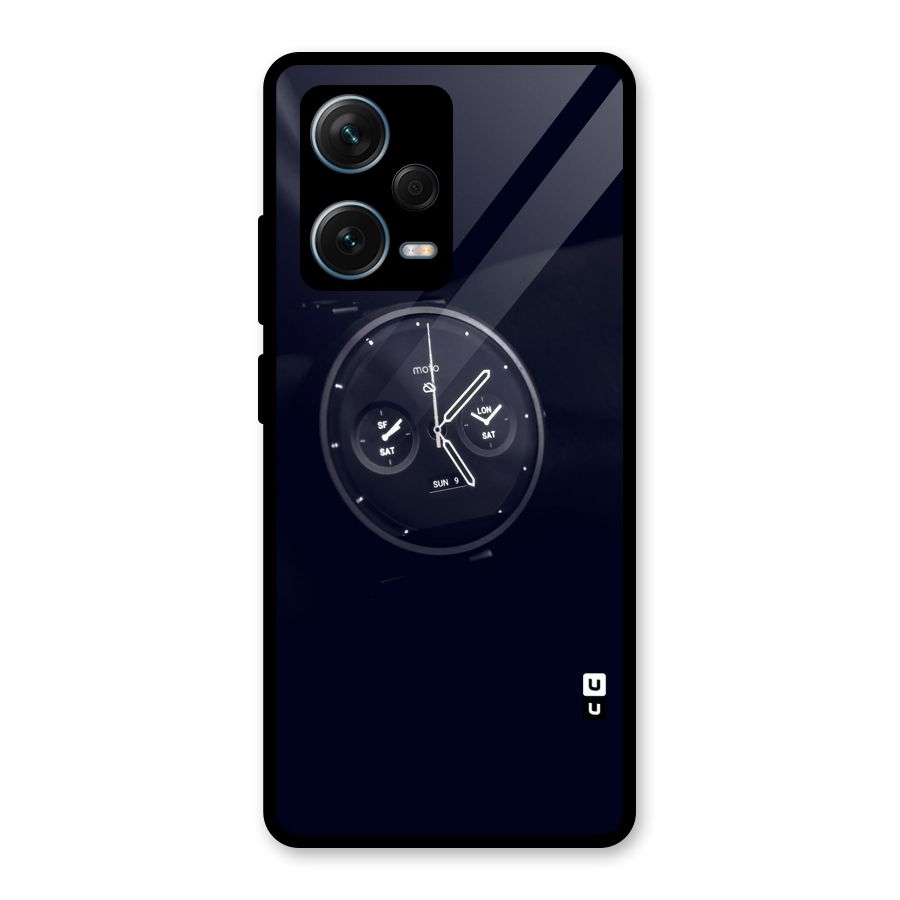 Dark Watch Glass Back Case for Redmi Note 12 Pro Plus 5G