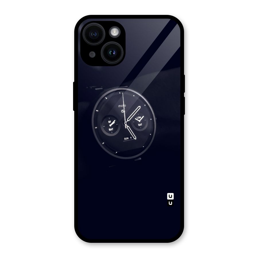 Dark Watch Glass Back Case for iPhone 14