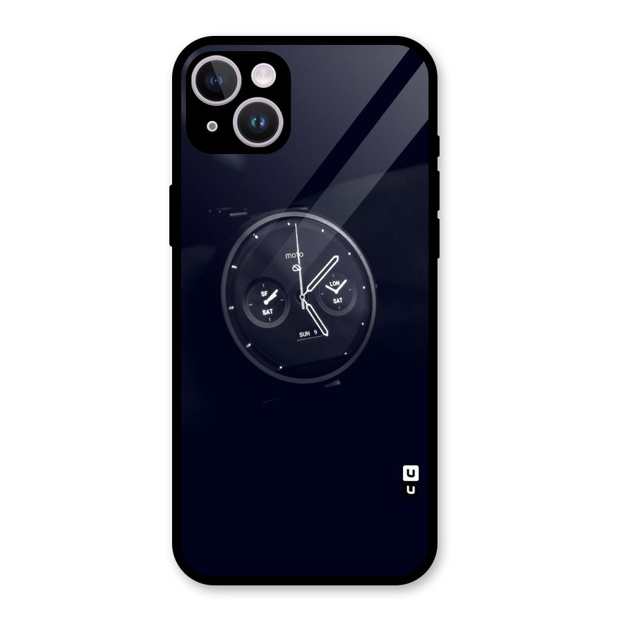 Dark Watch Glass Back Case for iPhone 14 Plus