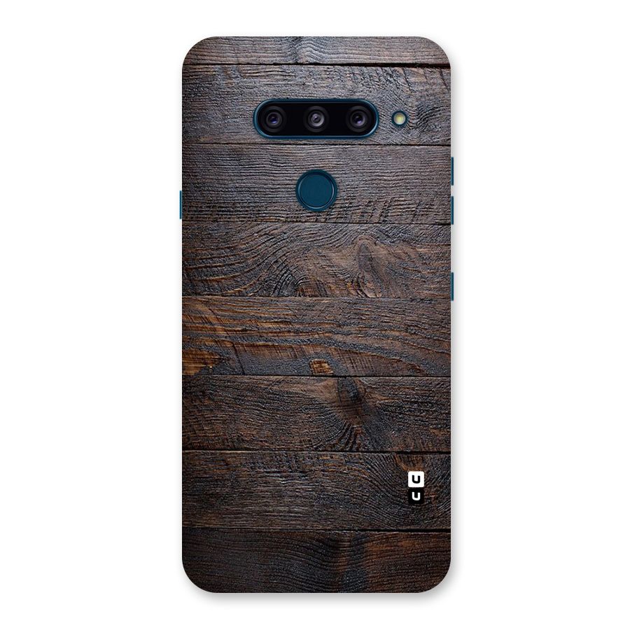 Dark Wood Printed Back Case for LG  V40 ThinQ