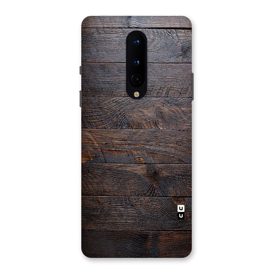 Dark Wood Printed Back Case for OnePlus 8