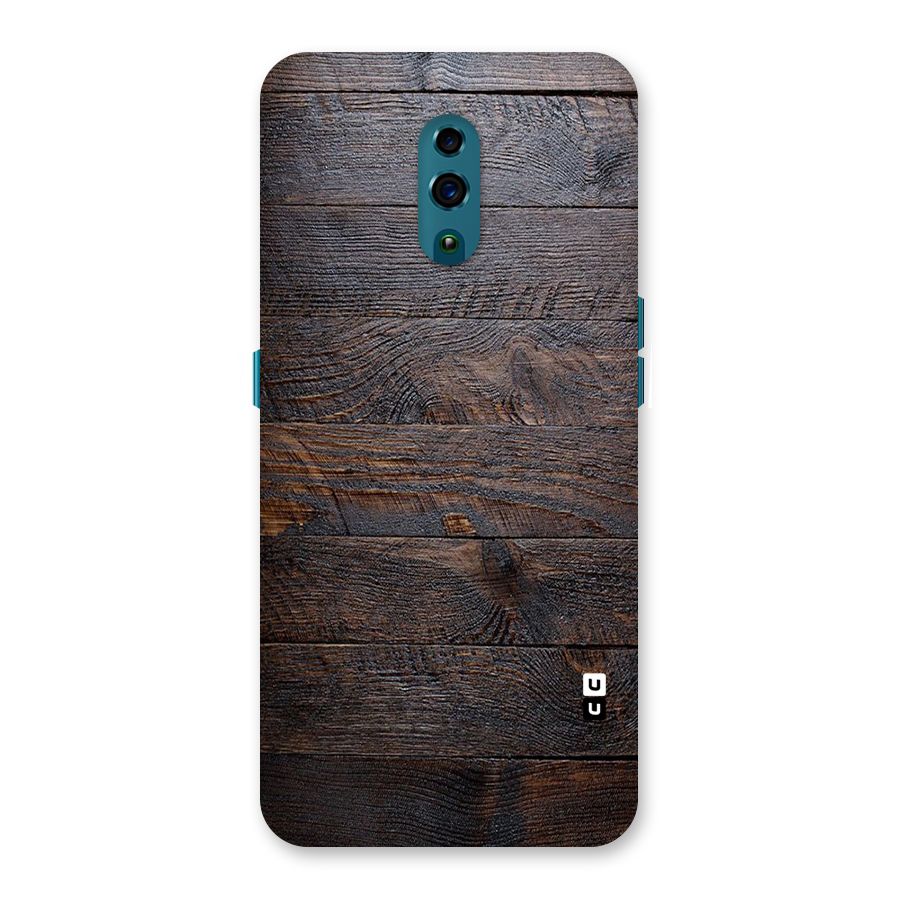 Dark Wood Printed Back Case for Oppo Reno