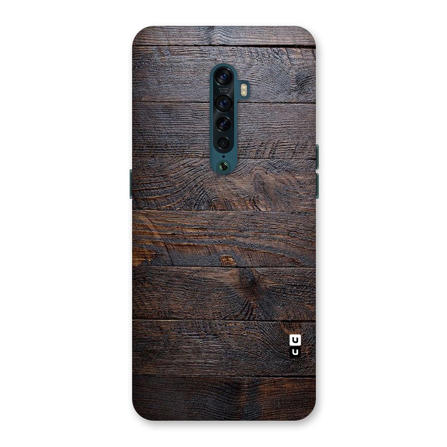 Dark Wood Printed Back Case for Oppo Reno2
