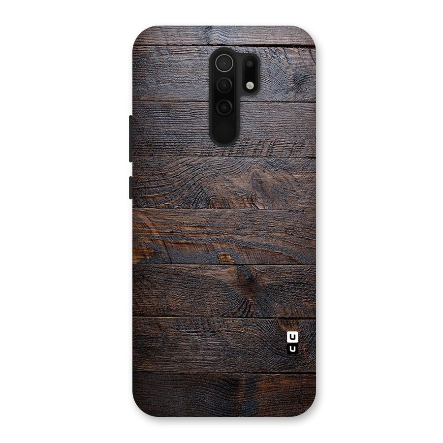 Dark Wood Printed Back Case for Poco M2