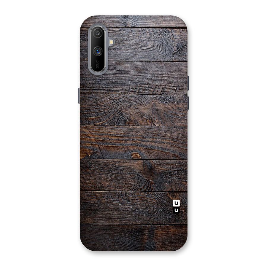 Dark Wood Printed Back Case for Realme C3